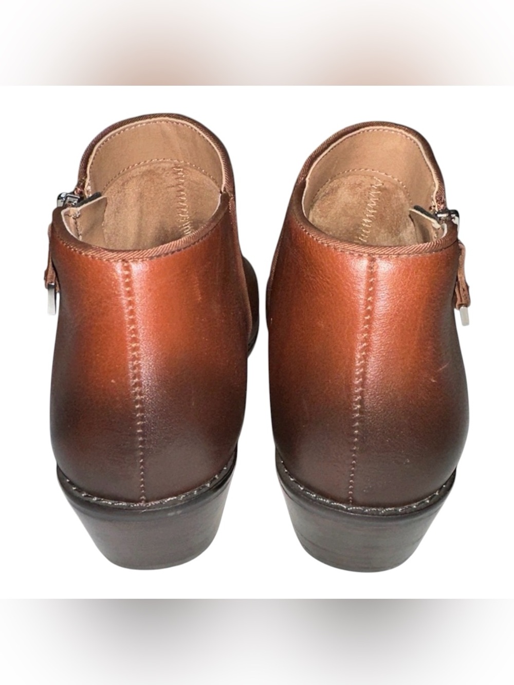 VONIC JOY JOLENE ANKLE BOOTIES MOCHA COMFORT ARCH SUPPORT 8.5 MEDIUM - Picture 7 of 13